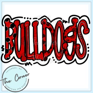 Bulldog Heat Press Transfer- Bulldogs Mascot HTV transfer- Football Team sublimation transfer- Bulldog shirt transfer- Team transfer HTV