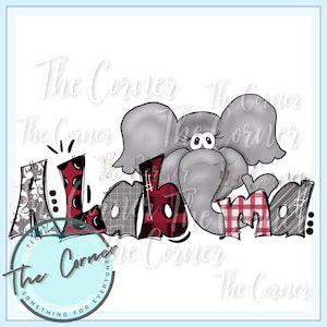 Alabama Heat Press Transfer- Maskottchen HTV Transfer- Fussball Team Transfer- Elefant Shirt Transfer- Fussball Team Transfer HTV