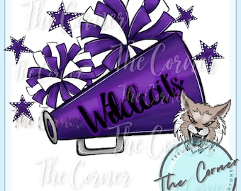 Wildcat cheer Heat Press Transfer- Wildcats Cheerleading HTV transfer- Cheer sublimation transfer- Wildcat shirt transfer- Cheer transfer