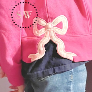 Side Bow Applikation Sweatshirt- Side Bow Hoodie Shirt- Gemütliches Wetter Sweatshirt- Winter Shirt- Trendy Side Bow Shirt- Side Bow nur Sweatshirt