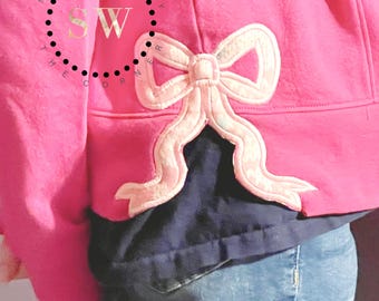 Side Bow Applique Sweatshirt- Side bow hoodie shirt- Cozy weather sweatshirt- Winter shirt- Trendy Side bow shirt- Side Bow only sweatshirt