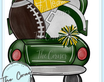 Truck Football heat transfer htv- Football mascot htv- Football Truck sublimation- Football sublimation- Football shirt transfer- Heat press