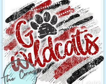 Transfer termiczny Wildcats - Transfer HTV maskotki Wildcats - Transfer sublimacyjny drużyny piłkarskiej - Transfer na koszulkę Wildcats - Sublimacja Wildcat