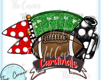 Transferencia térmica de los Cardinals - Transferencia HTV de la mascota de los Raiders - Transferencia por sublimación del equipo de fútbol americano - Transferencia para camisetas de los Raiders - Transferencia HTV del equipo