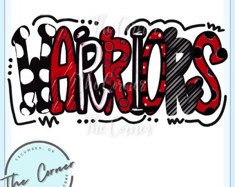 Warriors Heat Press Transfer- Go Warriors Mascot HTV transfer- Football Team sublimation transfer- Warrior shirt transfer- Team transfer HTV