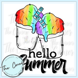 Snocone heat transfer- Summer shirt heat transfer- Snowcone htv transfer- Sunflower sublimation transfer- Shirt heat transfer- Sno Cone htv