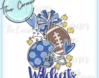 Wildcats Heat Press Transfer- Go Wildcats Mascot HTV transfer- Football Team sublimation transfer- Wildcat shirt transfer- Team transfer HTV