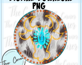 Western Digital Download- Cowhide PNG file- Cow Digital Download PNG file- PNG download- Sublimation png- Digital Art- Cow Southwestern png