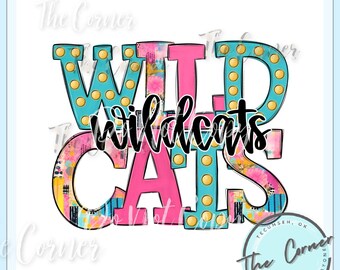 Wildcats Heat Press Transfer- Go Wildcats Mascot HTV transfer- Football Team sublimation transfer- Wildcat shirt transfer- Team transfer HTV