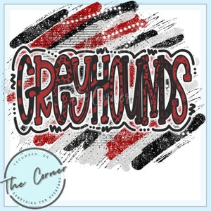 Greyhound heat transfer- Greyhounds mascot- Greyhound brushstroke sublimation- Football team sublimation- Football transfer- Heat transfer