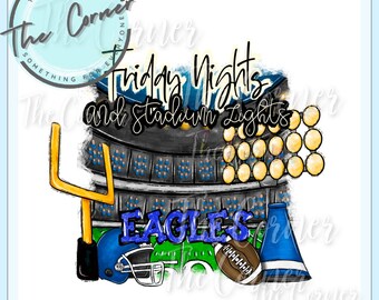 Transferencia por termoprensado de Eagle Football - Transferencia HTV de Eagle Cheer - Transferencia por sublimación del equipo de fútbol americano - Transferencia para camisetas de Eagle - Transferencia para la banda de Eagle