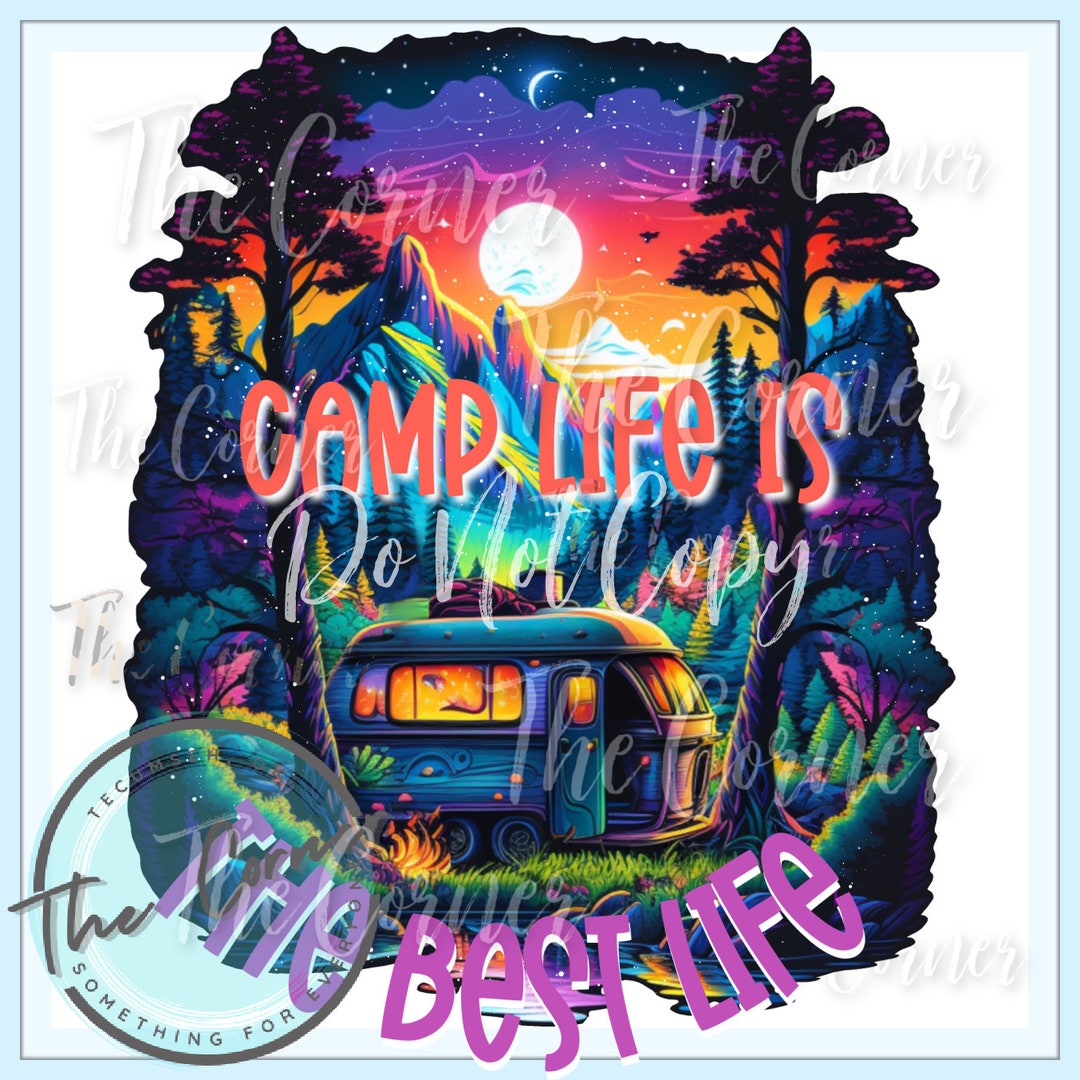 Camping Heat Transfer Campfire Shirt Htv Camping Htv Transfer Camping