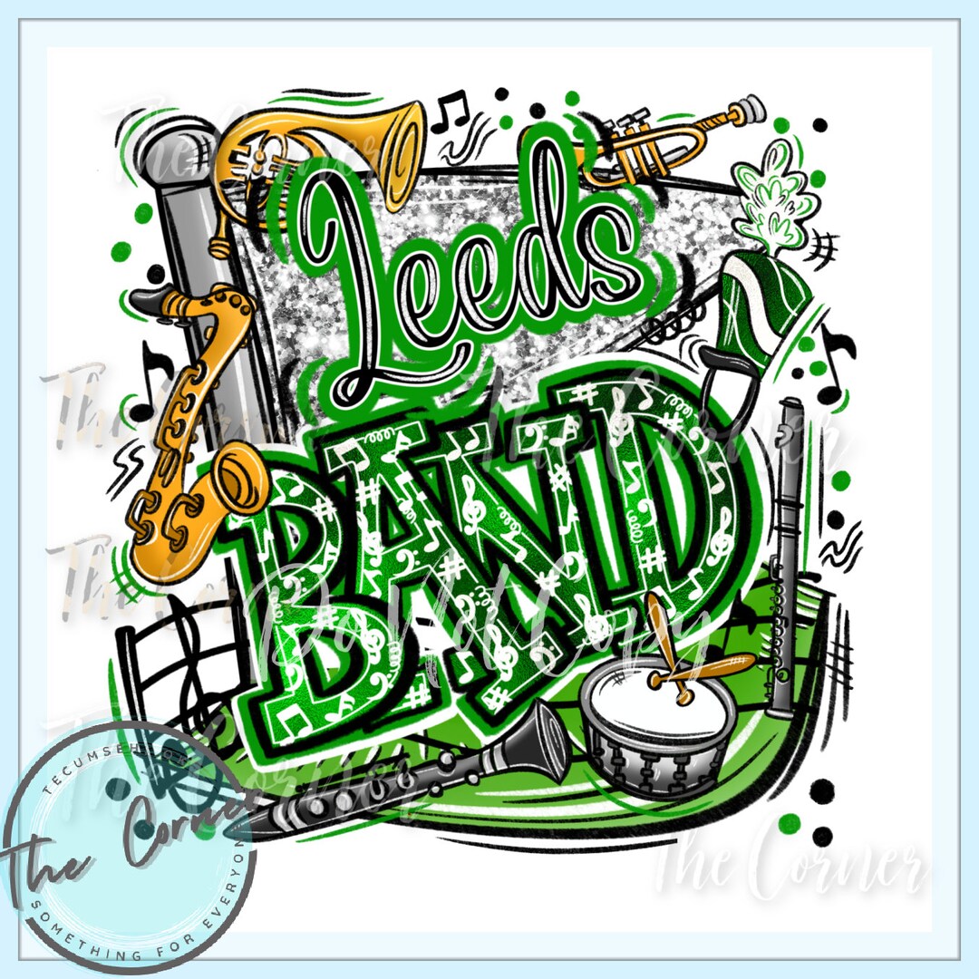 Leeds Band Heat Transfer Htv Leeds Band Eagles Band Sublimation Eagles