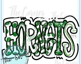 Hornets Heat Press Transfer- Go Hornets Mascot HTV transfer- Football Team sublimation transfer- Hornet shirt transfer- Team transfer HTV