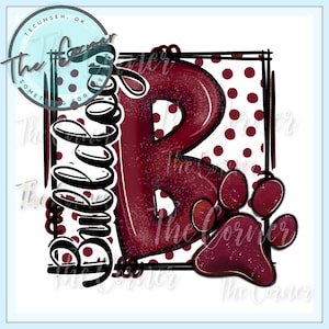 Bulldog Heat Press Transfer- Bulldogs Mascot HTV transfer- Football Team sublimation transfer- Bulldog shirt transfer- Team transfer HTV