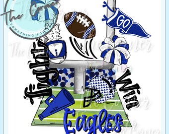 Transferencia por termoprensado de Eagle Football - Transferencia HTV de Eagle Cheer - Transferencia por sublimación del equipo de fútbol americano - Transferencia para camisetas de Eagle - Transferencia para la banda de Eagle