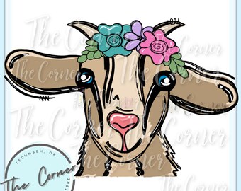 Farm Goat htv transfer- Goat sublimation transfer- Farm Goat shirt sublimation- Watercolor goat htv heat transfer- goats htv- Sheep htv- dtf