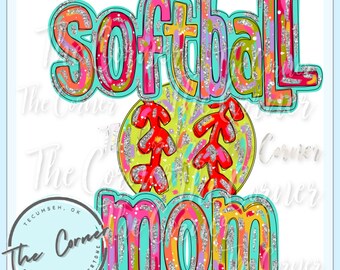 Softball mom transfer- Softball Mom htv- Baseball sublimation- Softball mom sublimation- Baseball mom shirt transfer- Softball Mom iron on