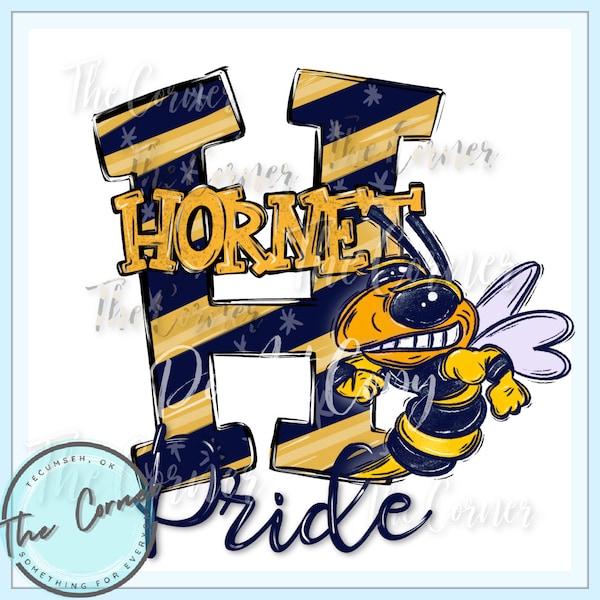 Hornets Heat Press Transfer- Hornet Pride HTV transfer- Football Team sublimation transfer- Hornet shirt transfer- Hornet Team transfer HTV