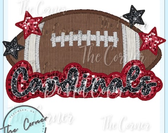 Transferencia térmica de los Cardinals - Transferencia HTV de la mascota de los Raiders - Transferencia por sublimación del equipo de fútbol americano - Transferencia para camisetas de los Raiders - Transferencia HTV del equipo