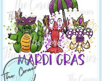 Camiseta de Mardi Gras con estampado por transferencia de calor - Sublimación de cangrejos de río - Vinilo textil de Mardi Gras - Transferencia por prensa de calor - Vinilo textil para desfiles - Vinilo textil de Nueva Orleans