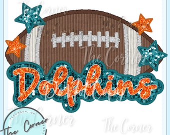 Dolphins Heat Press Transfer- Go Dolphins Mascot HTV transfer- Football Team sublimation transfer- Dolphin shirt transfer- Team transfer HTV