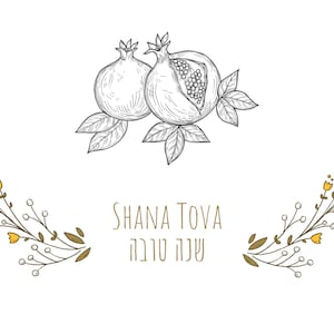 Printable Rosh Hashanah Card, Jewish New Year 2021