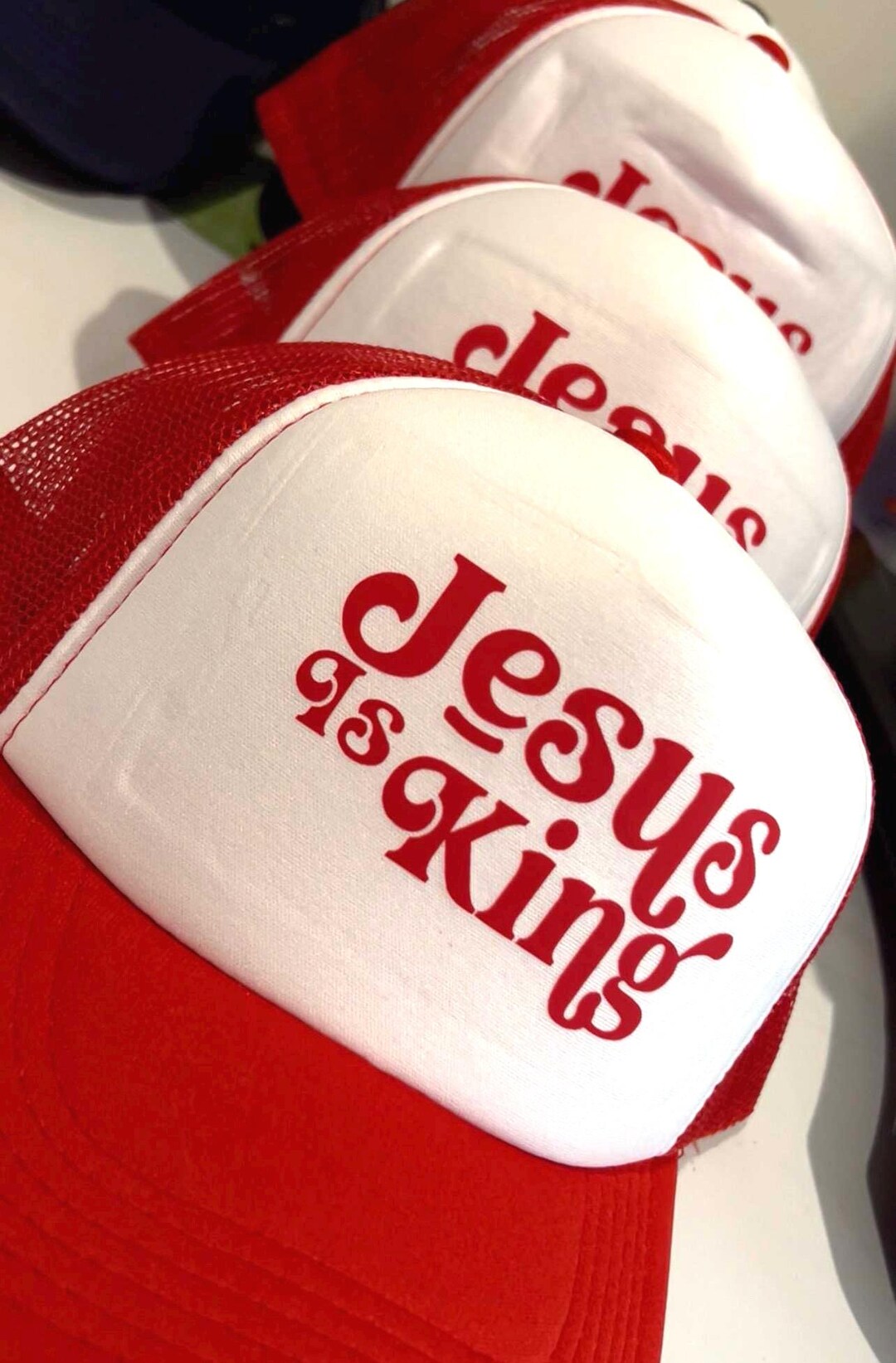 Jesus is King Trucker Hat Etsy