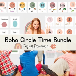 Paquete de decoración Boho Classroom Circle Time