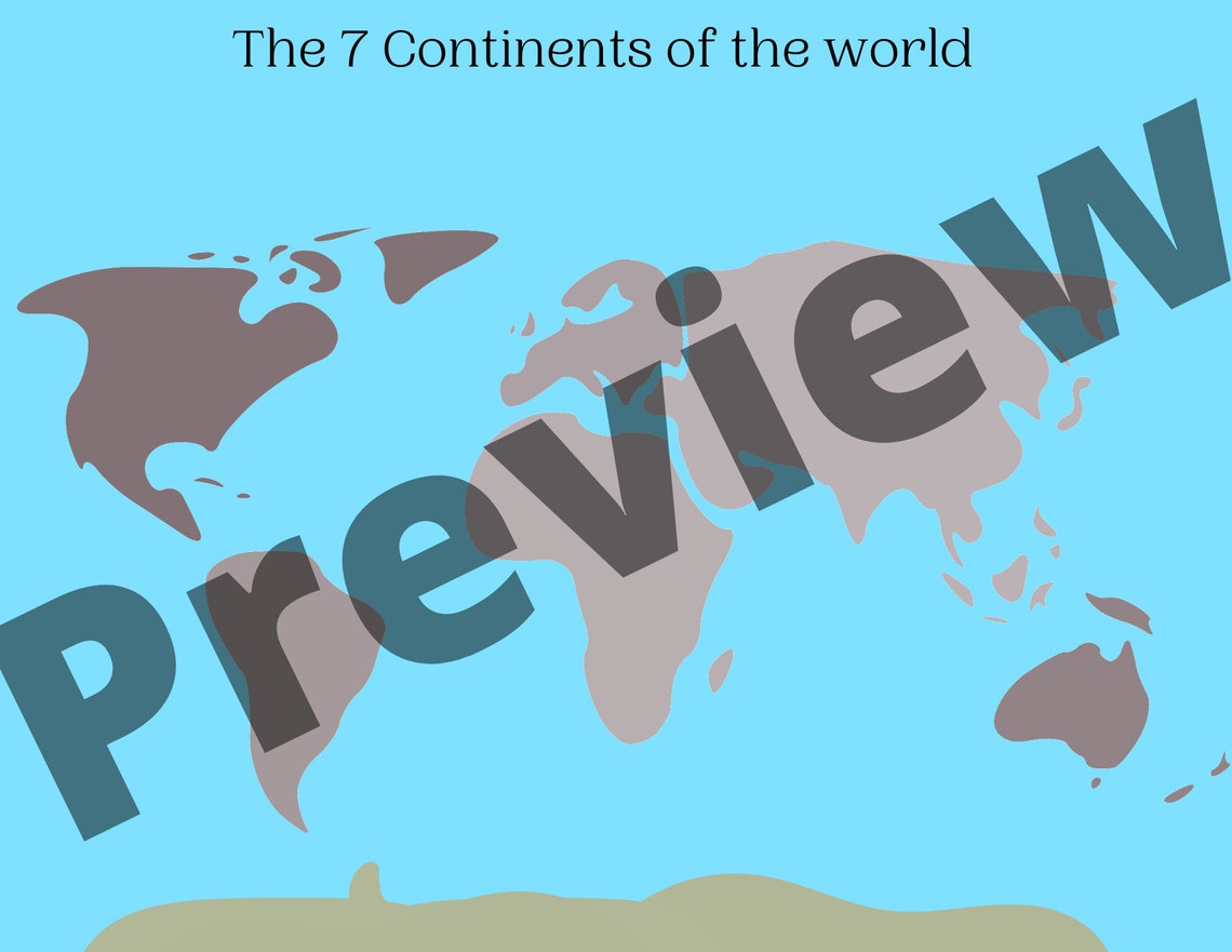 Digital Download- 7 Continents of Our World, Busy Book Page, File