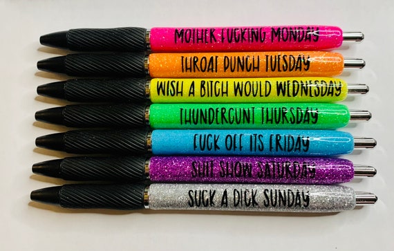 Week Day Cuss Pens