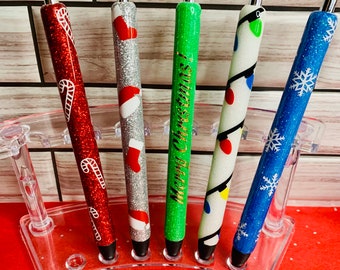 Christmas Pens | Resin Pens | Glitter Pens | Pen Set