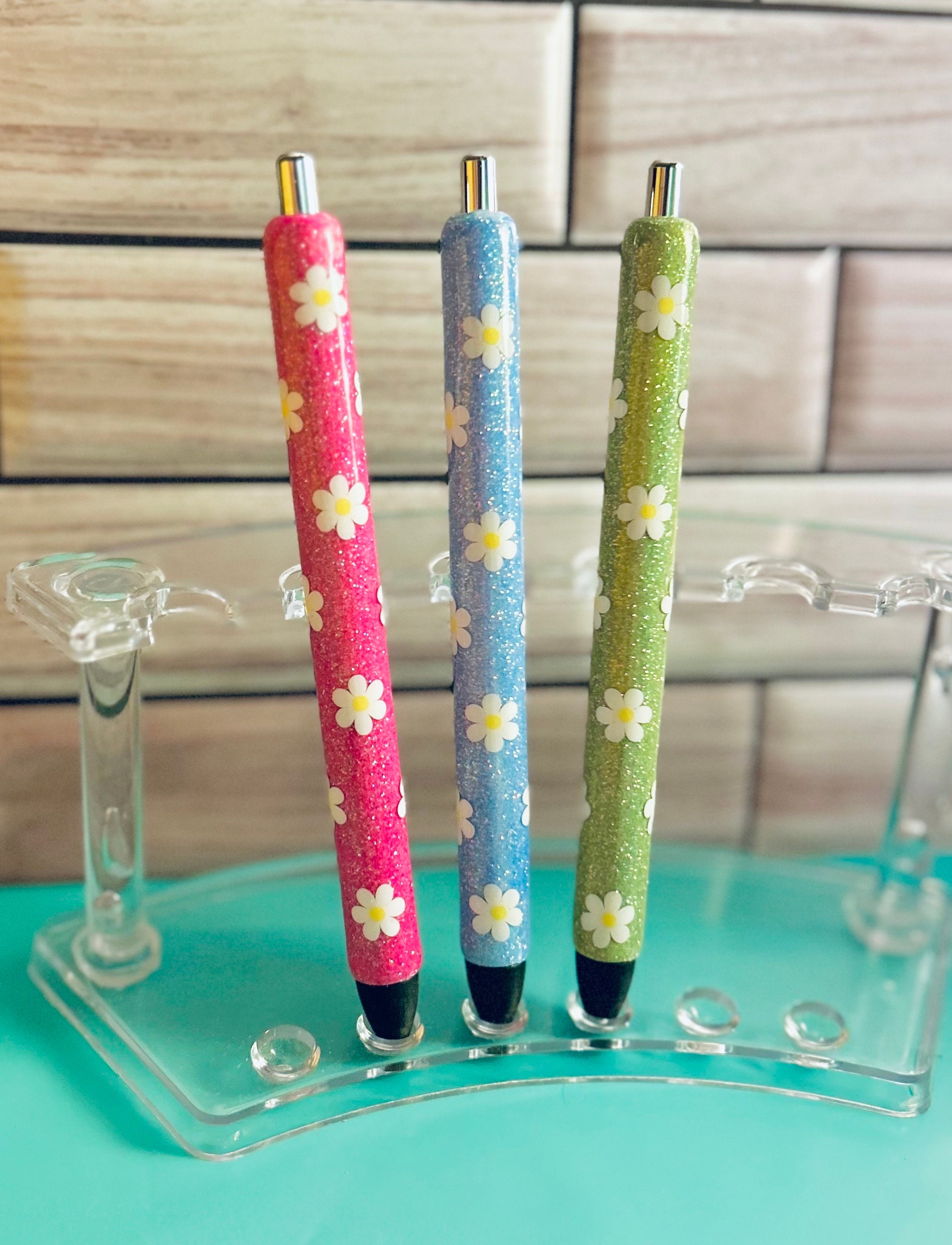 Crazy Daisy Pens | Resin Pens | Glitter Pens