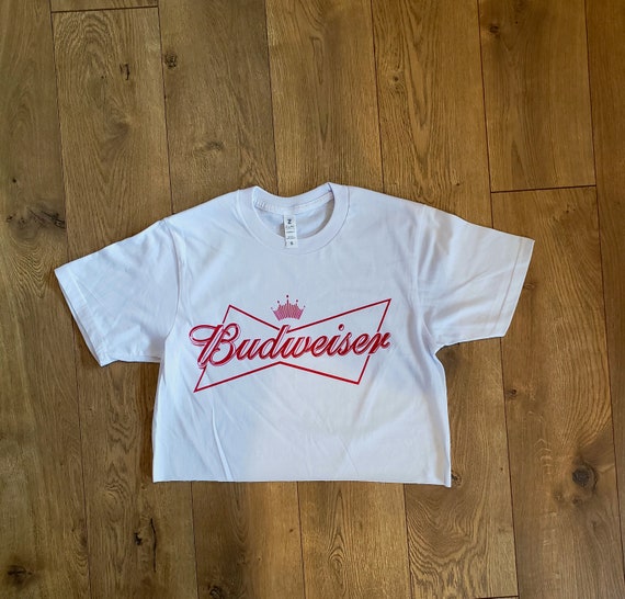 Crop Top Budweiser Tee Etsy