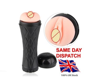 Vibrating Flesh Penis Sleeve Vibrator Cup Massager Male Mature Adults Sex Toys for Men Stroker Couples