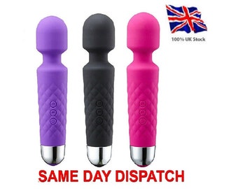 8-Mode Massager MAGIC WAND Vibrator Dildo USB Rechargeable Female Male Mature Adults Sex Toys for Women Men Couples