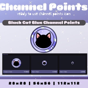 Witchy Black Cat Twitch チャンネル ポイント | 報酬アイコン