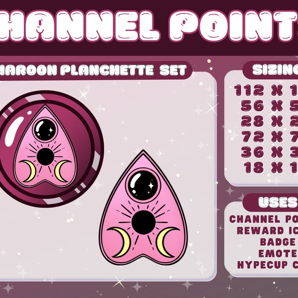 Cute Planchette Twitch Channel Points | Ouija Icon
