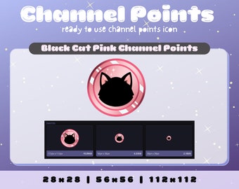 Puntos de canal de Twitch de Black Cat Pink