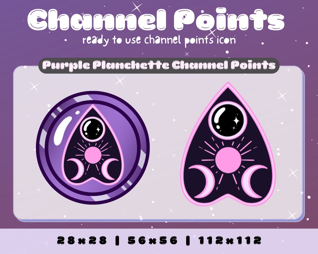 Purple Horror Twitch Channel Point Icon, Planchette Emote - Etsy