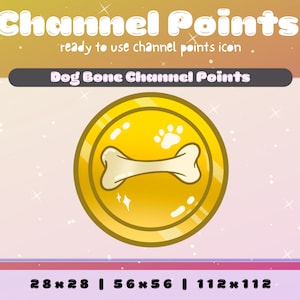 Dog Bone Channel Point Icon | Puppy Twitch Asset