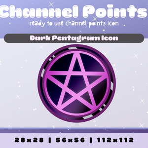 Dunkles Pentagramm Twitch Channel Point Icon | Belohnungsabzeichen