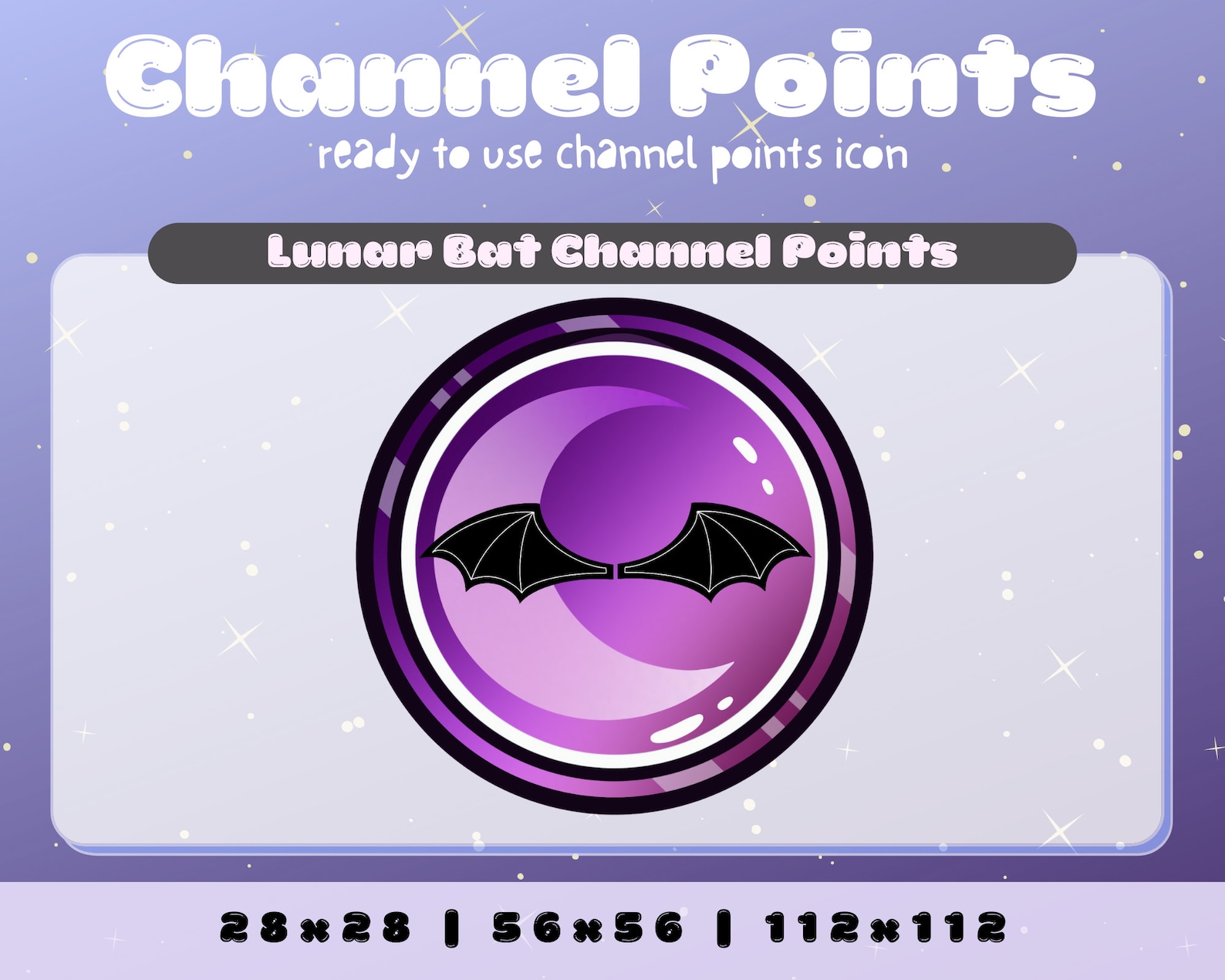 Icône Des points de chaîne Twitch bat Etsy