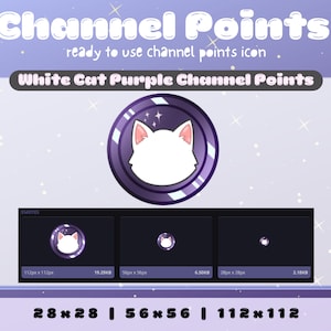 Purple Cat Channel Point Icon for Twitch