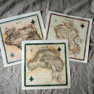 The Elder Scrolls-kaartenset: Vvardenfell, Cyrodiil en Skyrim, 30 x 30 cm
