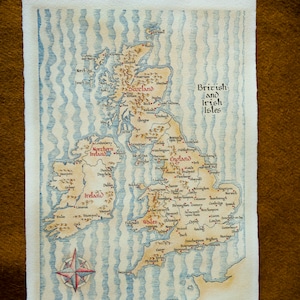 Kaart van Verenigd Koninkrijk en Ierland A3