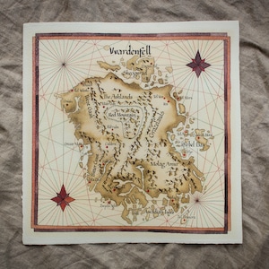 Kaart van Vvardenfell, Morrowind, 30 x 30 cm
