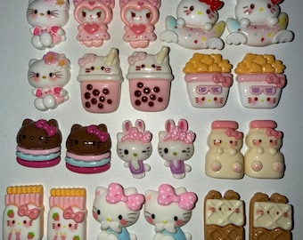 Kawaii Kitty Premium Charms | Pastel Colors Girly Aesthetics | Unique Boba Tea / Dessert Charms