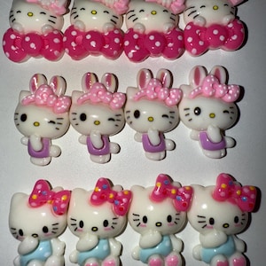 NEW Kawaii Kitty Pastel Colored Nail Charms | Adorable Summer Collection | Unique Limited Edition Kawaii Charms | Nail Art & Crafts