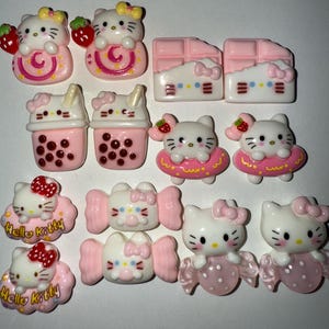 Kawaii Kitty Pastel Colored Charms | Adorable Unique Limited Edition Dessert & Kawaii Charms